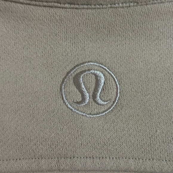 Beige M/L Lululemon Half-Zip Funnel Neck Scuba - Picture 3 of 5